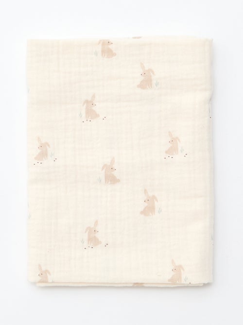 GIFTBOX jardineira comprida em tricô + body + fralda de musselina dupla + meias - Kiabi