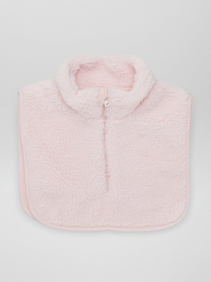 Gola com peitilho efeito lã de carneiro ROSA - Kiabi