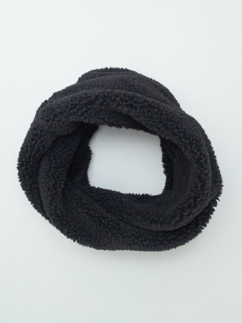 Gola efeito lã de carneiro Preto - Kiabi