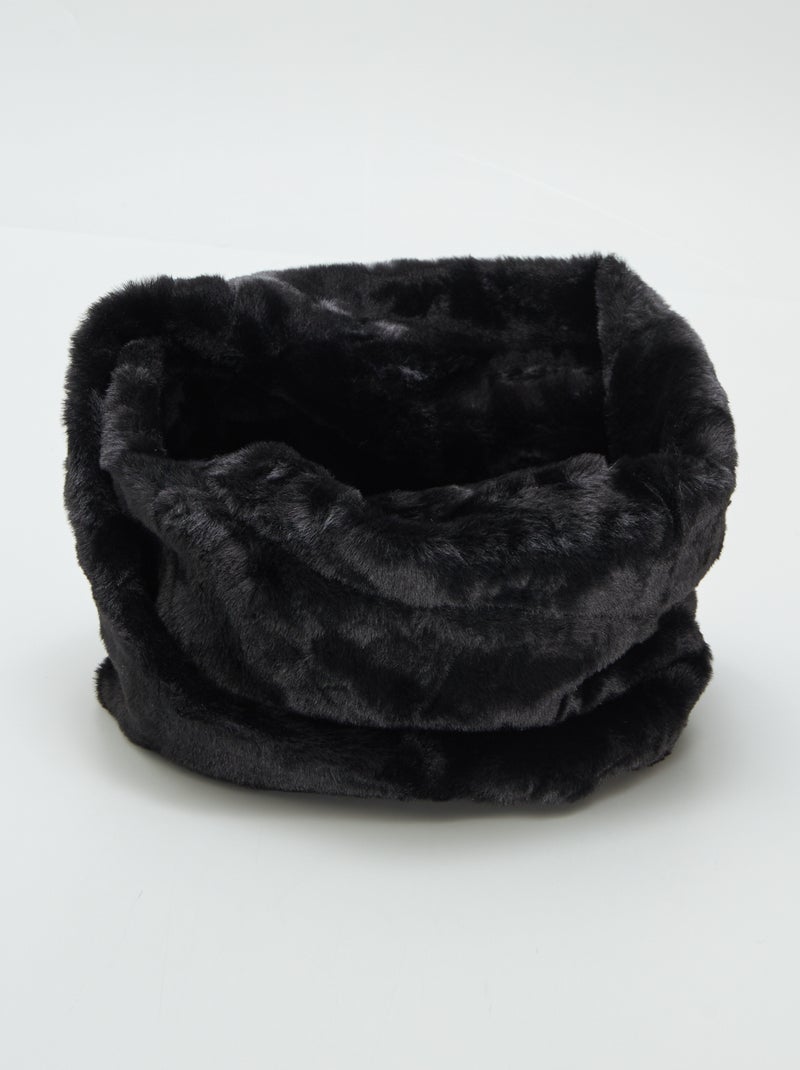 Gola em imitação de pelo PRETO - Kiabi