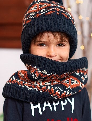 Gola em jacquard com forro polar - Kiabi