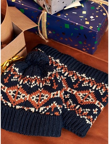 Gola em jacquard com forro polar - Kiabi