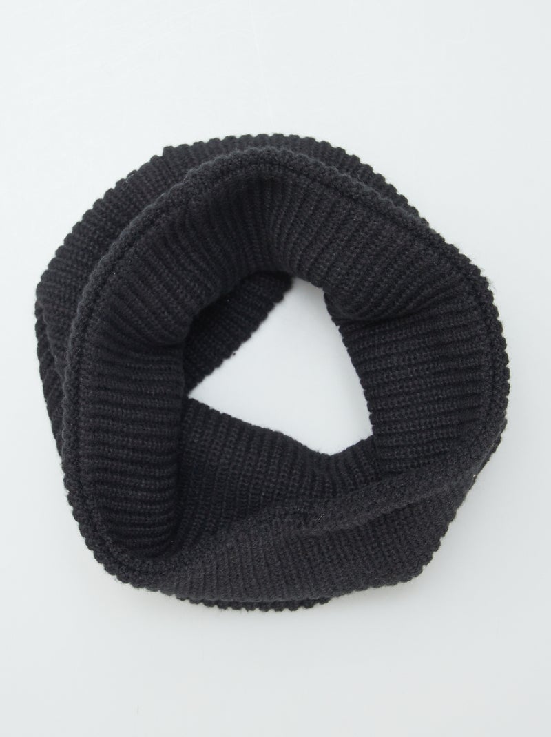 Gola em malha lisa PRETO - Kiabi
