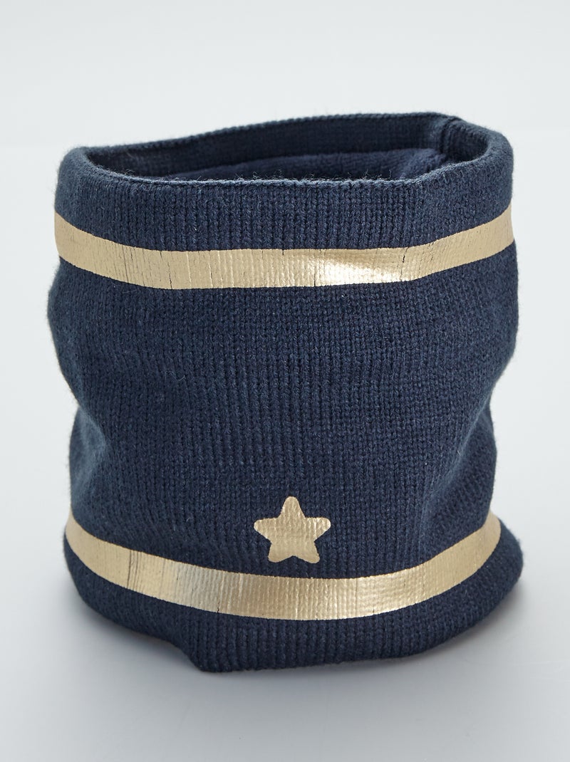 Gola forrada com estrela Azul - Kiabi