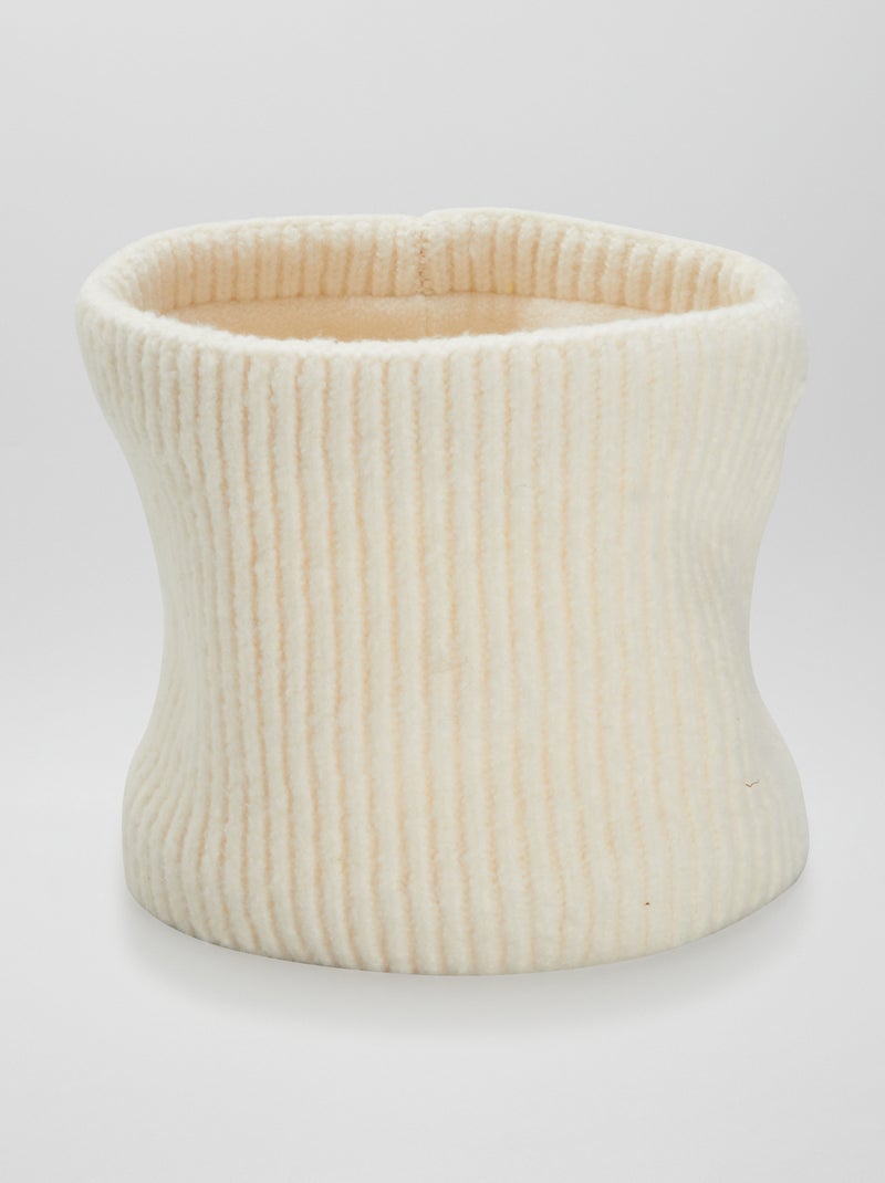 Gola lisa em malha de tricô BRANCO - Kiabi