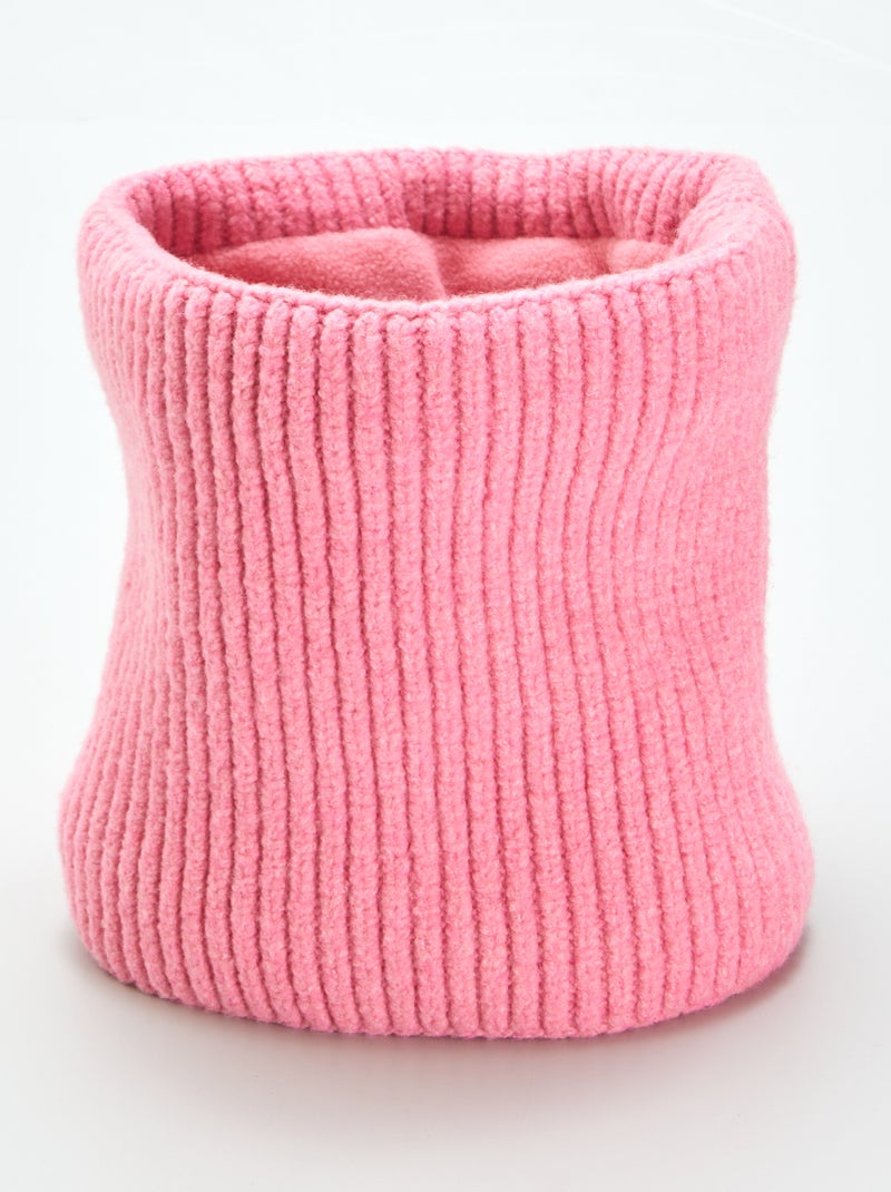 Gola lisa em malha de tricô Rosa - Kiabi