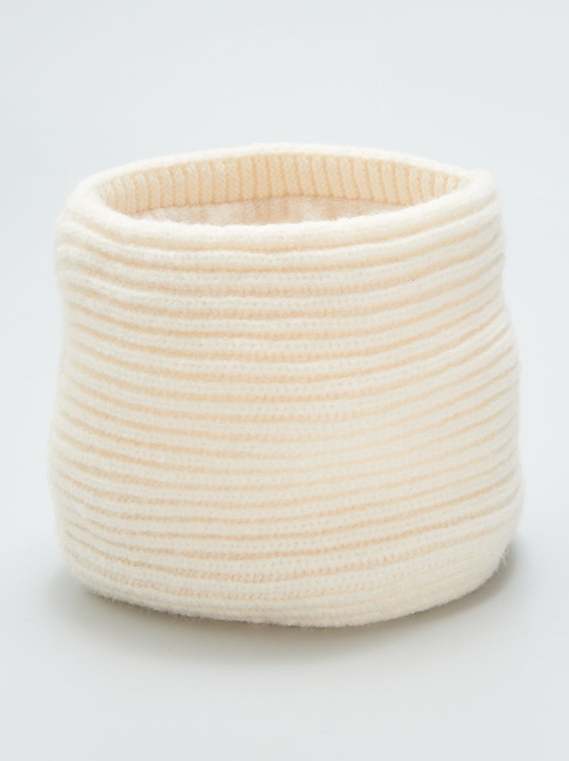 Gola snood canelada BRANCO - Kiabi