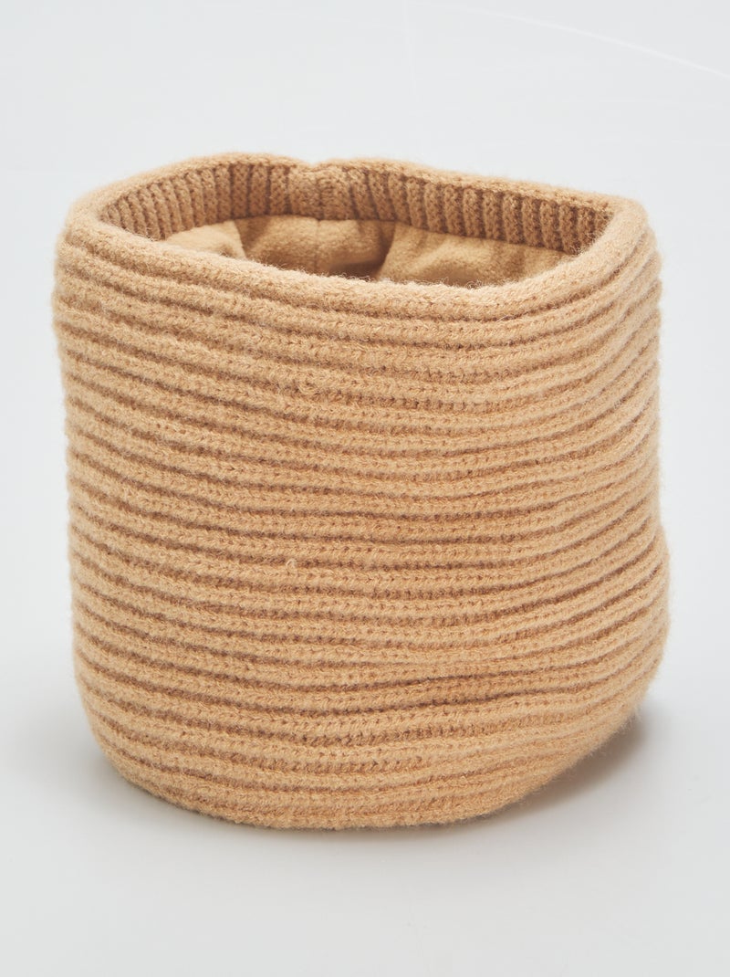 Gola snood canelada MARROM - Kiabi