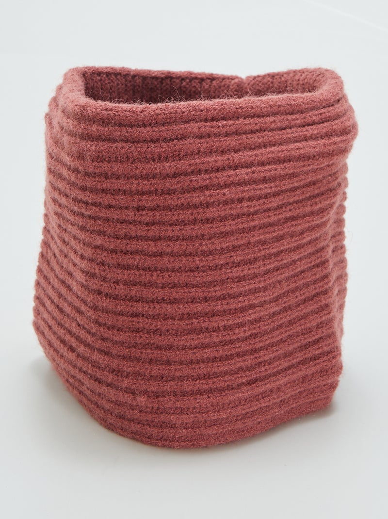Gola snood canelada VERMELHO - Kiabi