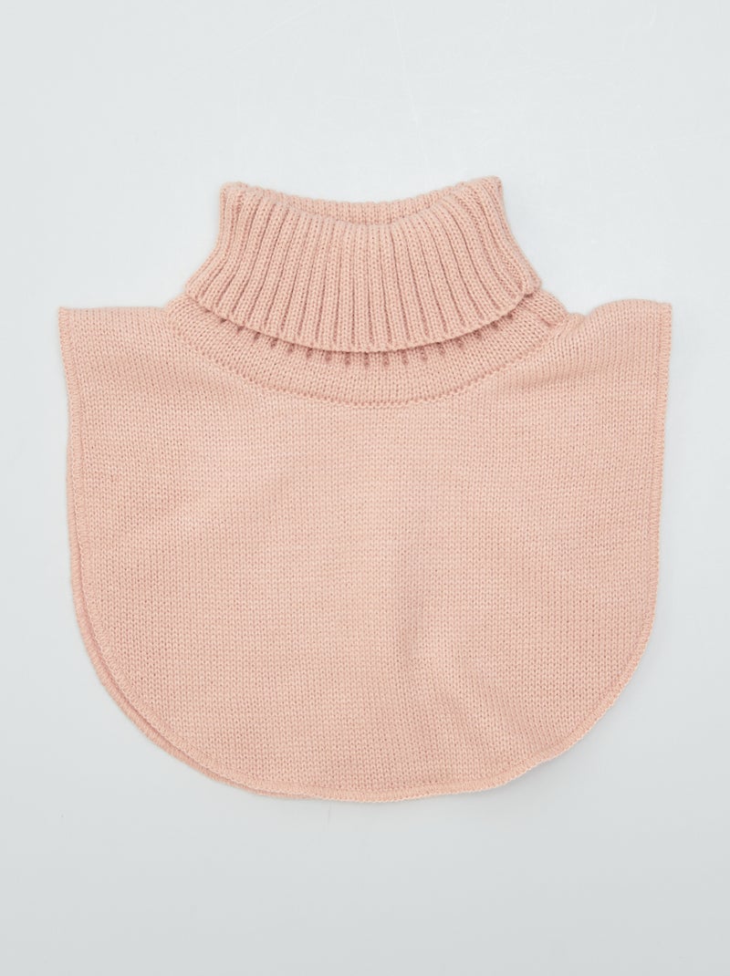 Gola snood com colarinho com peitilho ROSA - Kiabi