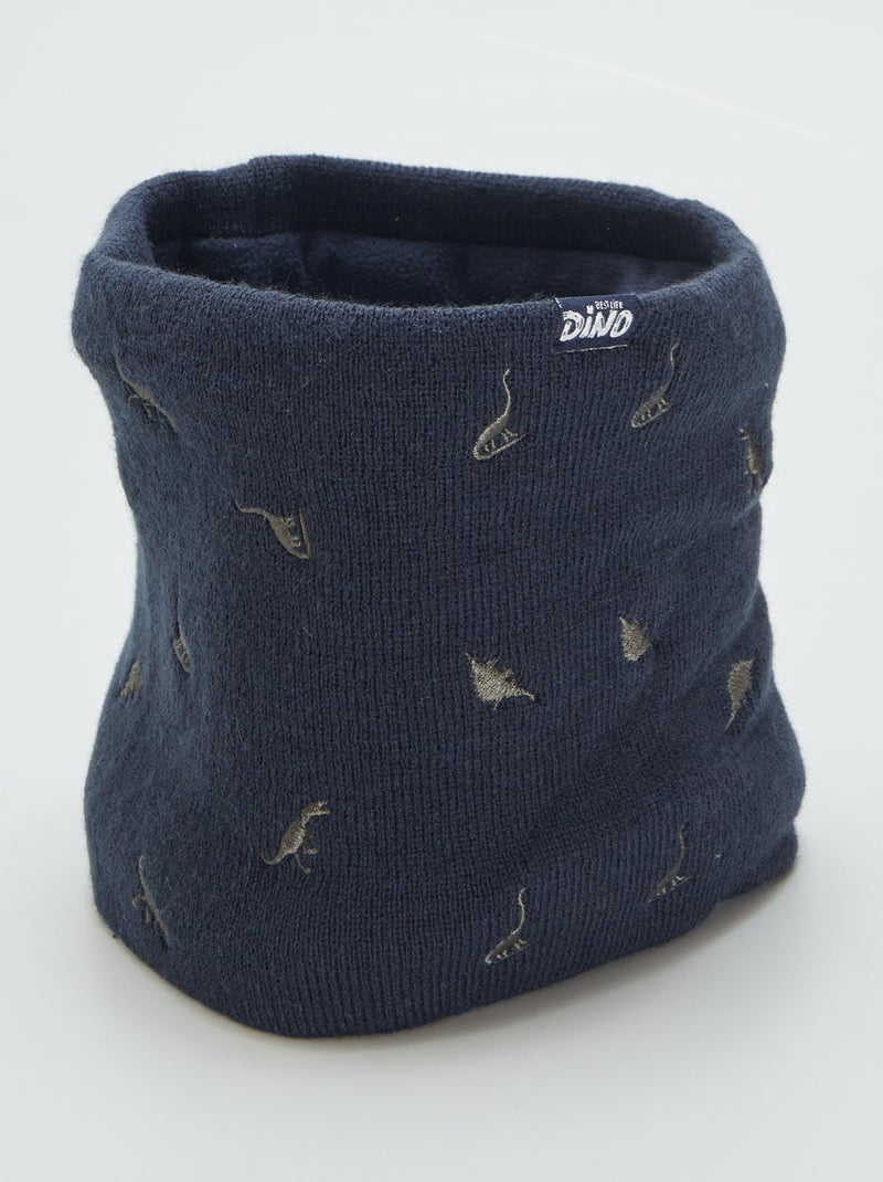 Gola snood com estampado dinossauro AZUL - Kiabi