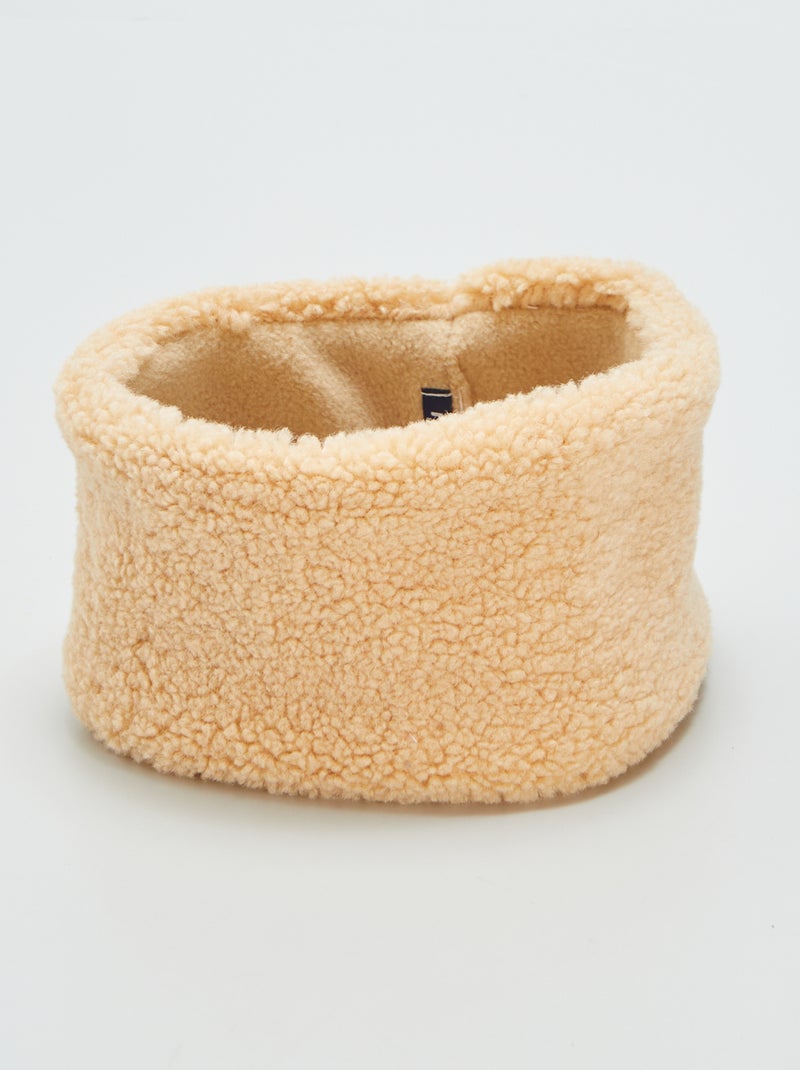 Gola snood efeito lã de carneiro forrada em polar BEGE - Kiabi