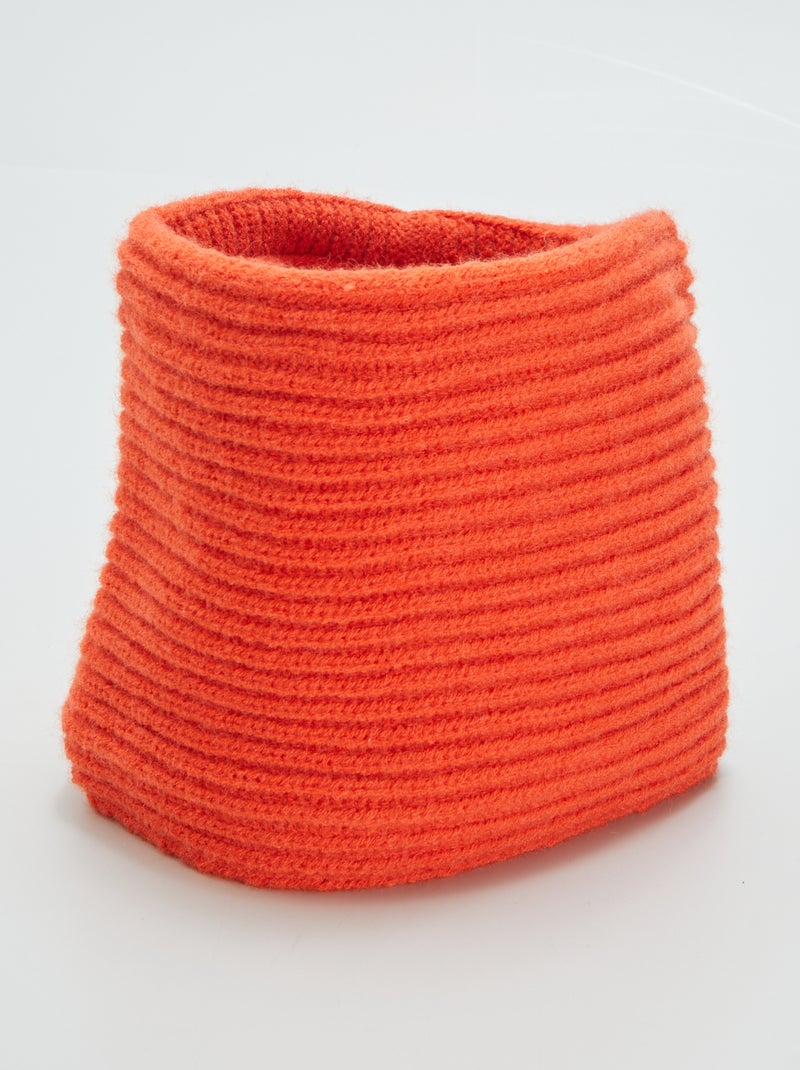 Gola snood em malha nervurada LARANJA - Kiabi