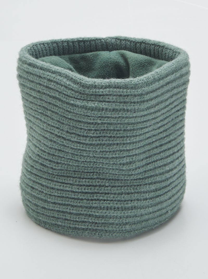 Gola snood em malha nervurada VERDE - Kiabi