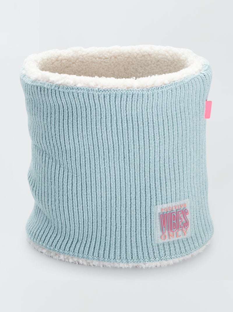 Gola snood reversível Azul - Kiabi