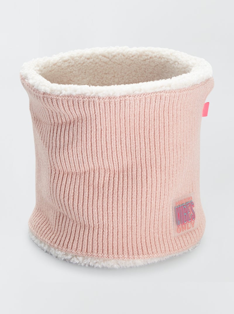 Gola snood reversível ROSA - Kiabi