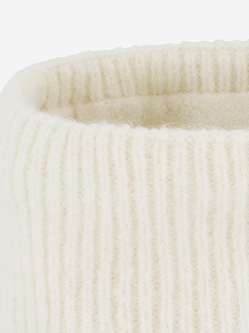 Gola Tubular Forrada a Polar Bege - Kiabi