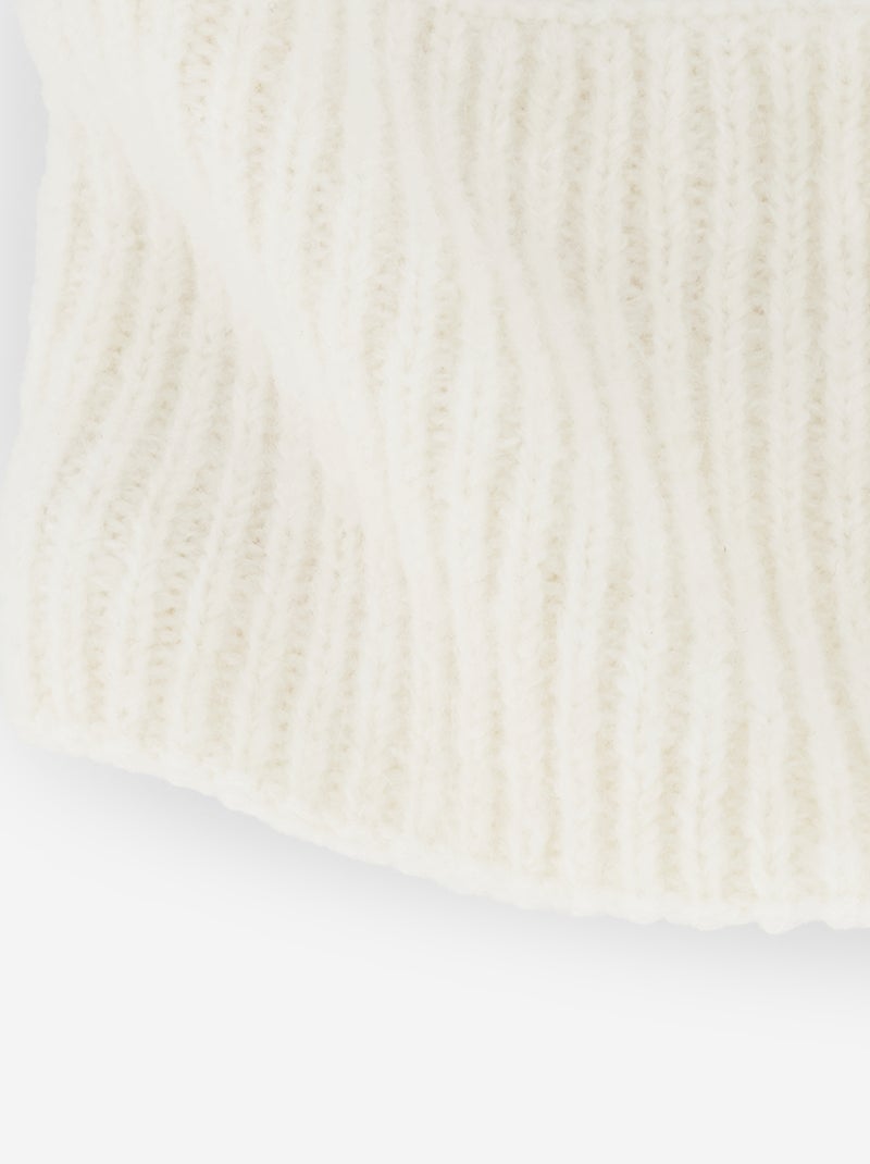 Gola Tubular Forrada a Polar Bege - Kiabi