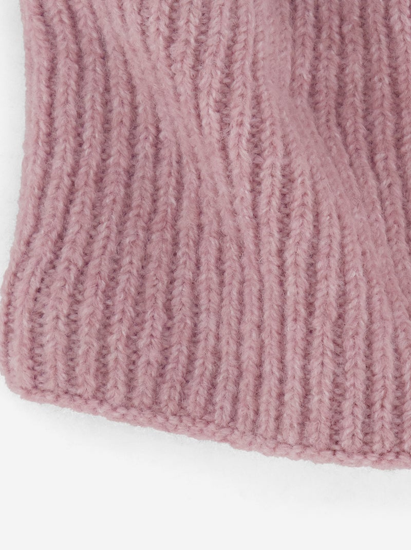 Gola Tubular Forrada a Polar Rosa - Kiabi