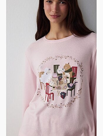 Good mood top de pijama com efeito térmico penti