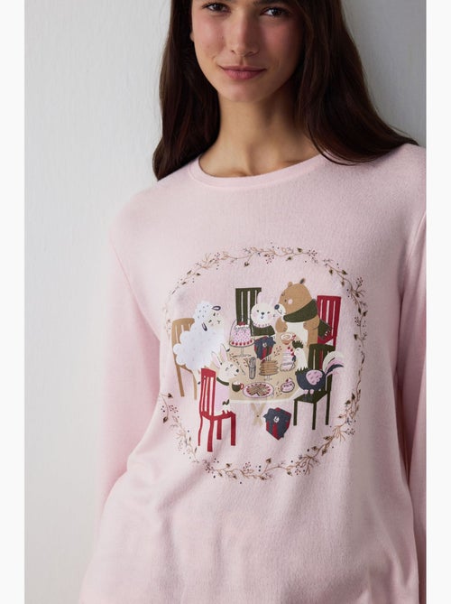 Good mood top de pijama com efeito térmico penti - Kiabi