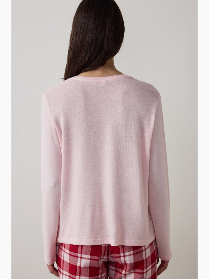 Good mood top de pijama com efeito térmico penti Rosa-claro - Kiabi