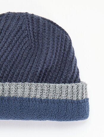 Gorro bicolor com dobra