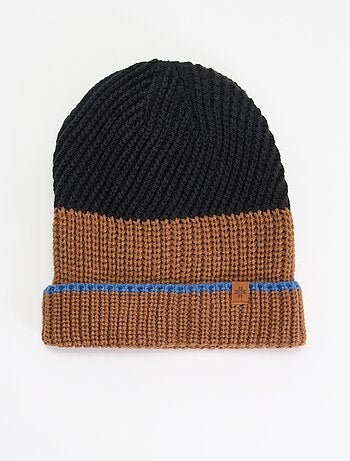 Gorro bicolor com dobra