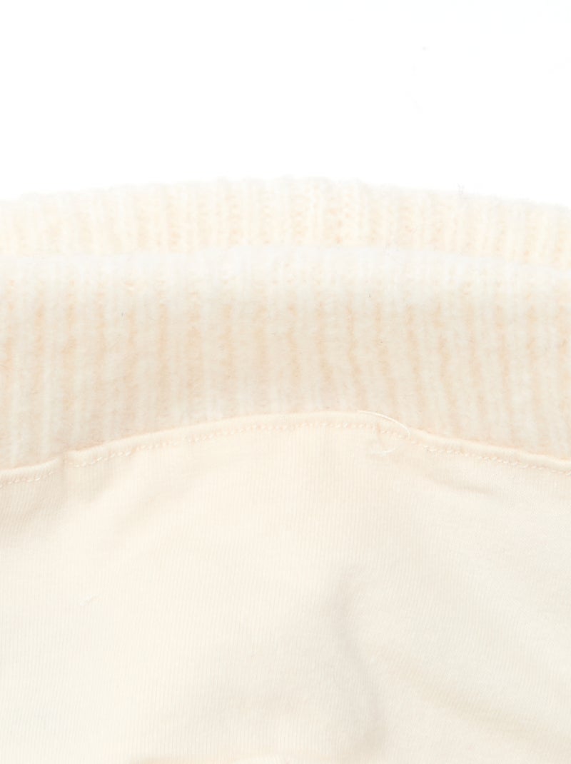 Gorro bordado em algodão Branco - Kiabi