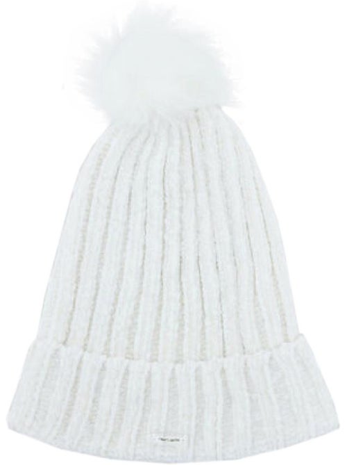 Gorro branco de mulher com pompon teddy smith cheny - Kiabi