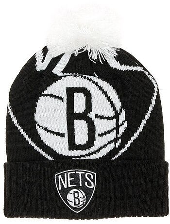 Gorro brooklyn nets preto para rapaz nba collegiate