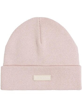 Gorro preto feminino calvin klein jeans patch beanie