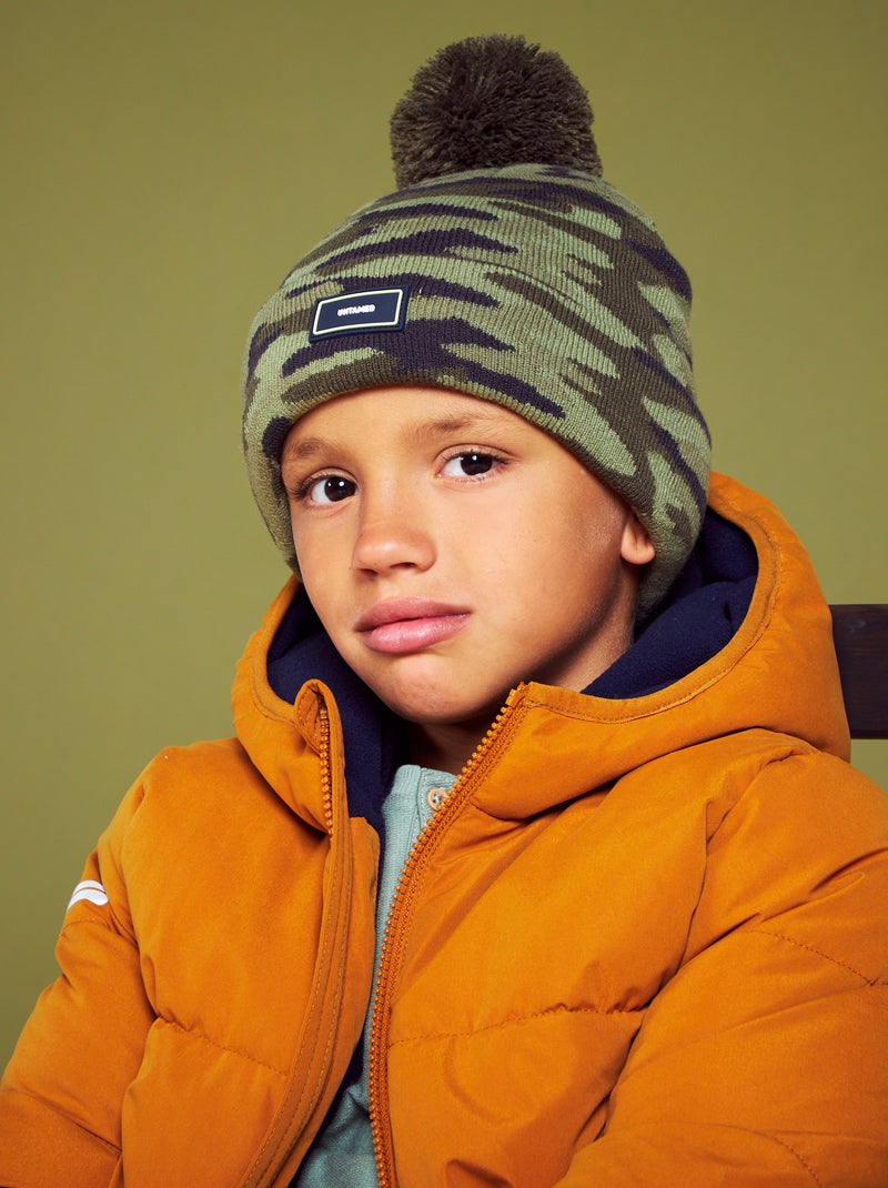 Gorro camuflagem com pompom Camuflagem - Kiabi