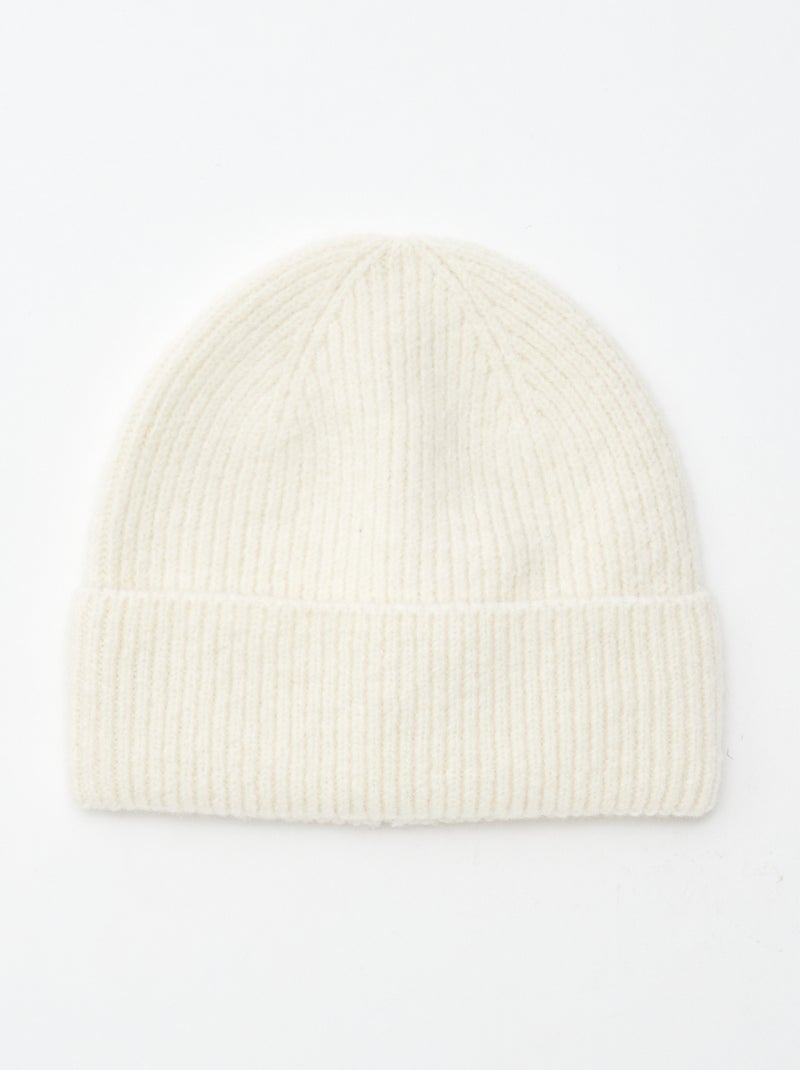 Gorro canelado Branco - Kiabi