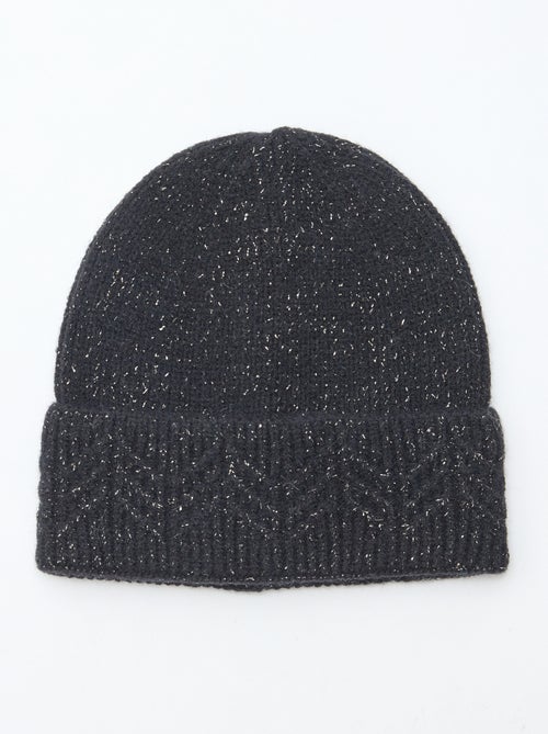 Gorro canelado brilhante - Kiabi