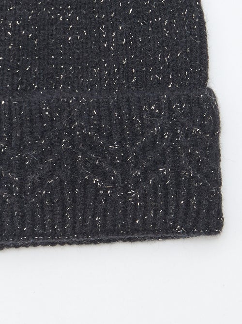 Gorro canelado brilhante - Kiabi