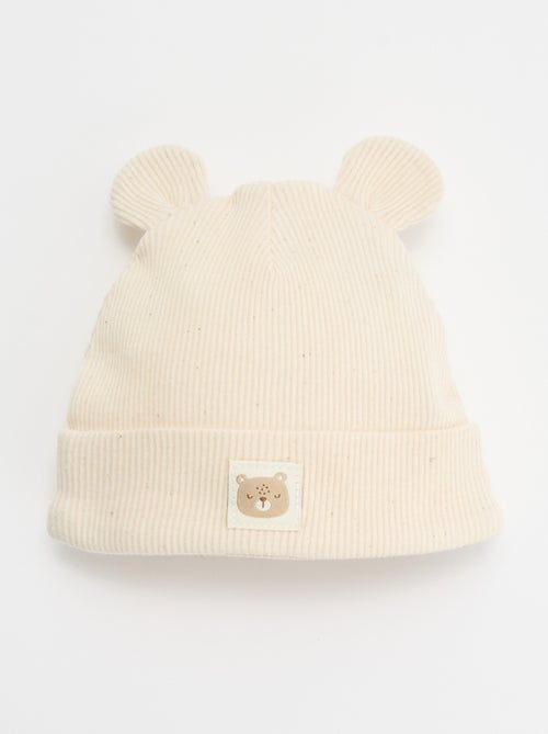 Gorro canelado com orelhas - Kiabi