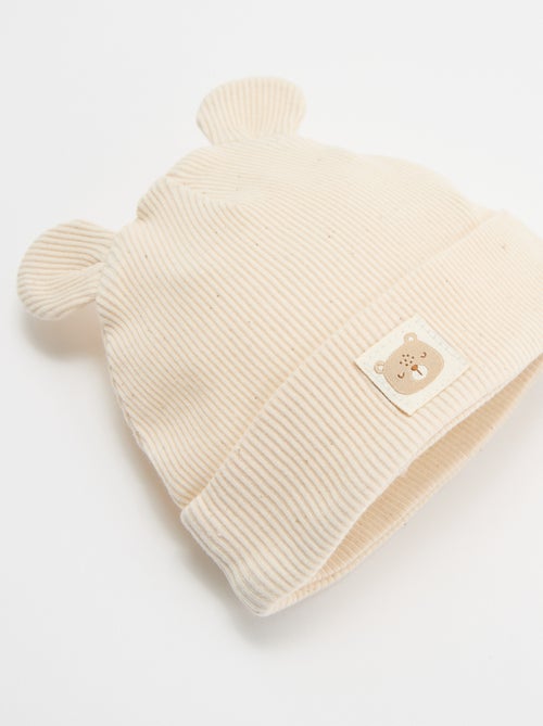 Gorro canelado com orelhas - Kiabi