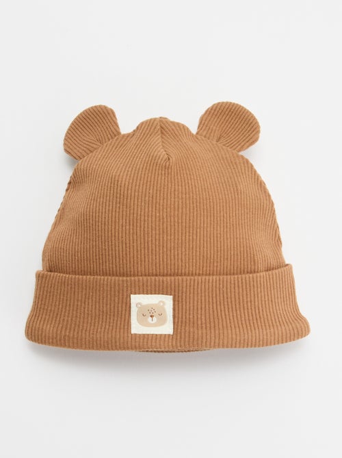 Gorro canelado com orelhas - Kiabi