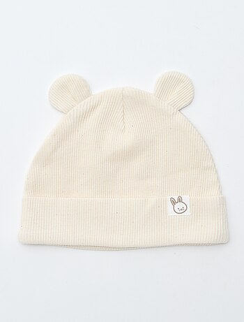 Gorro canelado com orelhas fantasia