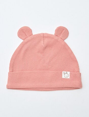 Gorro canelado com orelhas fantasia