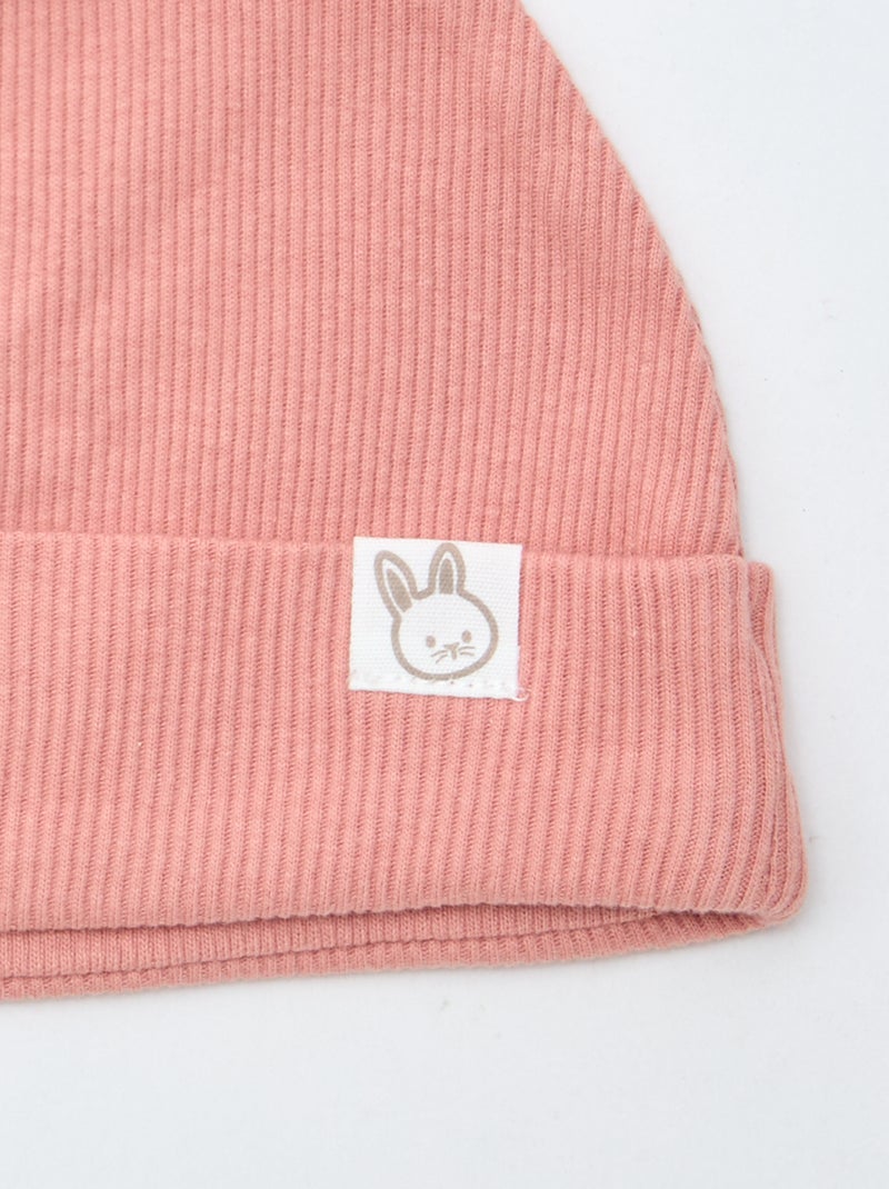 Gorro canelado com orelhas fantasia Rosa - Kiabi