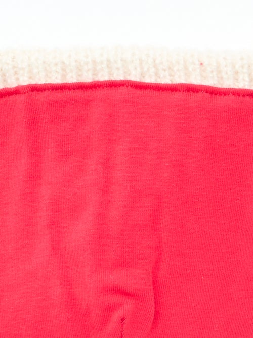 Gorro canelado e torcido com pompom - Kiabi