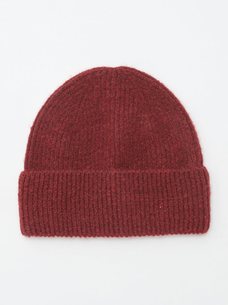 Gorro canelado Vermelho - Kiabi