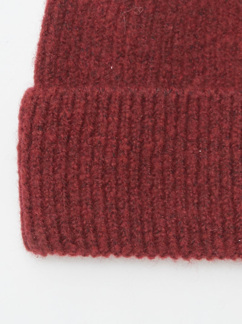Gorro canelado Vermelho - Kiabi