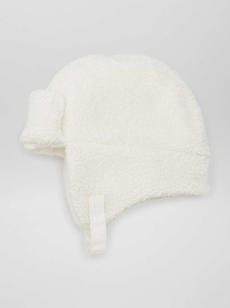 Gorro chapka efeito lã de carneiro Branco - Kiabi