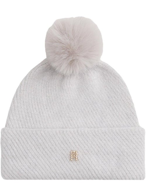 Gorro Cinzento Feminino Tommy Hilfiger com Pompom - Kiabi Gorro Cinzento Feminino Tommy Hilfiger com Pompom - Kiabi