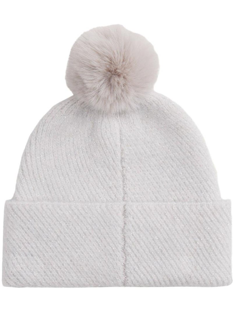 Gorro Cinzento Feminino Tommy Hilfiger com Pompom Cinza-prateado - Kiabi