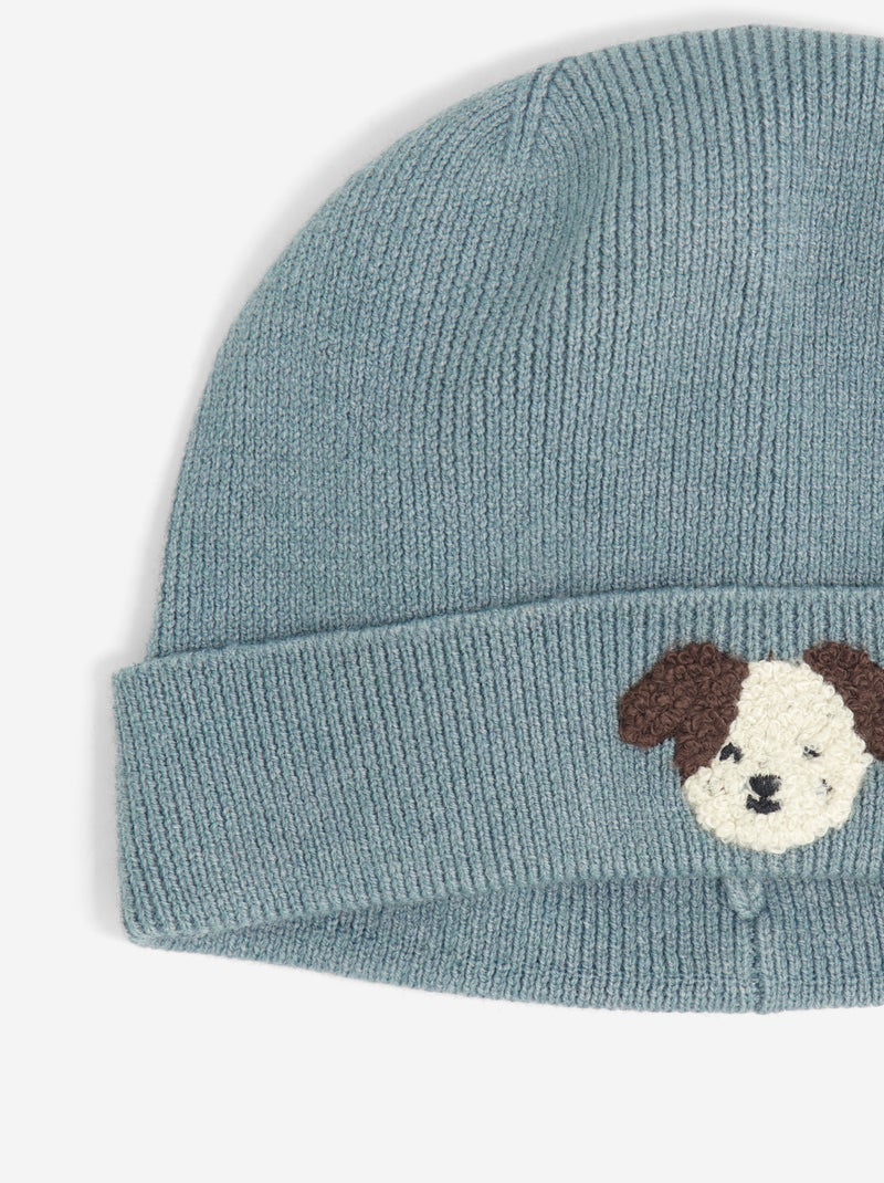 Gorro com bordado 'animal' Azul - Kiabi