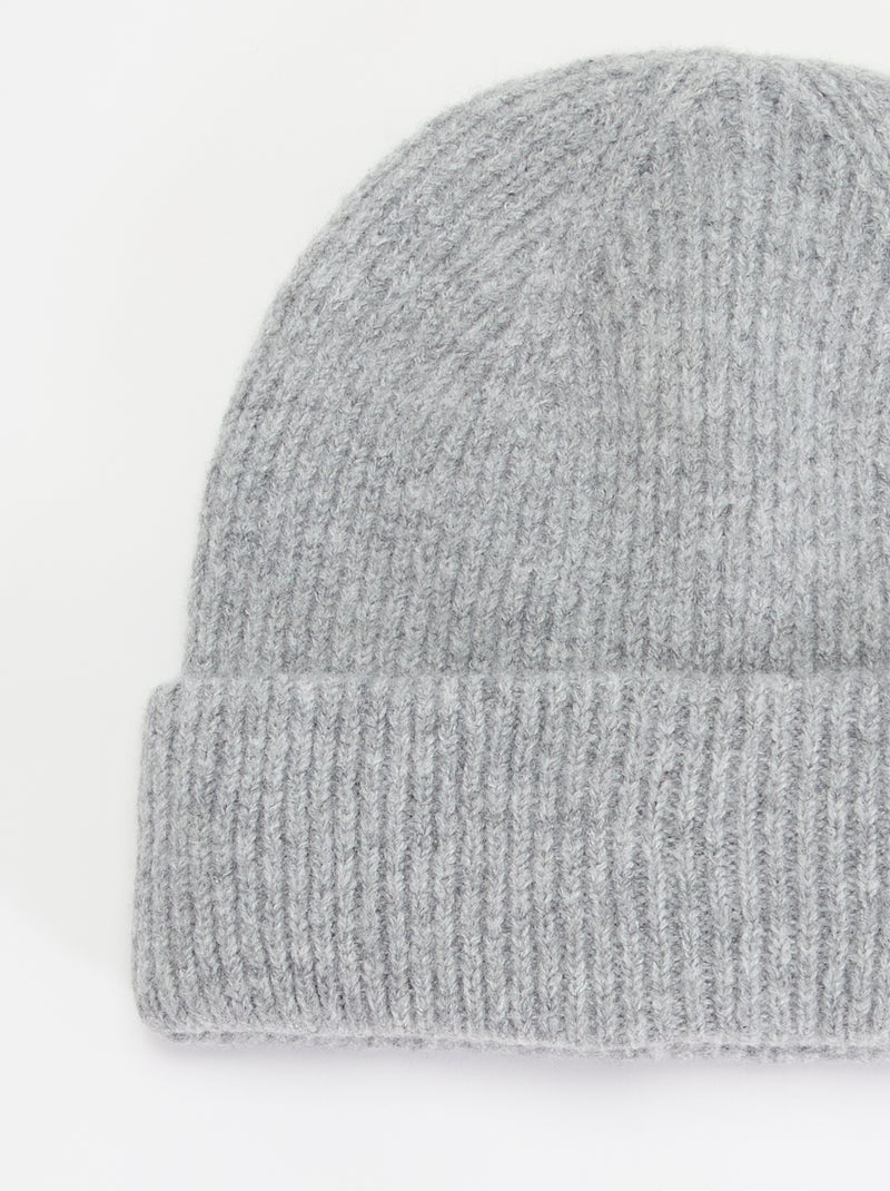 Gorro com dobra Cinza - Kiabi